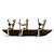 Escultura Canoa com Pessoas em Metal e Madeira (22214) | Decoração - Imagem 2