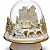 Globo de Neve Cenário Natalino Branco e Dourado 22cm (DG2920) | - Imagem 2
