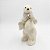 Urso Decorativo de Natal em Pé Branco C/ Broche de Pedraria | 31 cm (BC2547) - Imagem 1