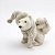 Urso Decorativo de Natal com Filhote nas Costas Branco 33cm (BC2549) - Imagem 1