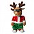 Rena Decorativa de Natal em Pé com Movimento Vermelha e Verde 33cm (BT2036) - Imagem 1