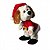 Cachorro de Natal Bípede com Movimento Cinza e Vermelho 25cm (BT2052) - Imagem 1