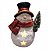 Boneco de Neve Decorativo de Natal com LED Branco e Vermelho 41cm (DG2022) - Imagem 1