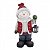 Boneco de Neve Decorativo de Natal Branco e Vermelho 50 cm (DG2015) | Decoração - Imagem 1