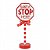 Placa Decorativa “Santa Stops” Colorida 104 cm (ME1348) | Decoração - Imagem 1
