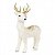 Rena Decorativa em Pé com Glitter Branco e Dourado 36 cm (VI303) | Decoração - Imagem 1