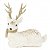 Rena Decorativa Deitada com Glitter Branco e Dourado 35cm (BC3070) | Decoração - Imagem 1