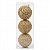 Jogo de Bolas Decorativas de Natal Douradas 8 cm - 3 Peças (BD1084-I) | Decoração - Imagem 1