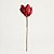 Flor de Poinsétia Artificial Aveludada Vermelha 27cm (52944001) | Decoração - Imagem 2