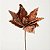 Flor Natalina Aveludada Cobre e Cinza com Enfeites Dourados e Madeira 27cm (FL6602) - Imagem 2