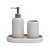 Kit para Banheiro em Polirresina Branco 3 Peças (21655) | Decoração - Imagem 1