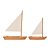 Escultura Barco Decorativa em Madeira e Metal | P e G (20400) | Decoração - Imagem 1