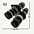 Expositor Dupla E-2 Preto Aveludado 23×15cm (E-2P) | Decoração - Imagem 1