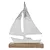 Escultura Decorativa em Metal Barco Prata e Bege | P e G (A1099001/A1100001) - Imagem 2