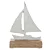 Escultura Decorativa em Metal Barco Prata e Bege | P e G (A1099001/A1100001) - Imagem 1