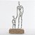 Escultura Decorativa em Metal Pai e Filho Prata e Bege 25,5cm (A1096001) - Imagem 1