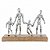 Escultura Decorativa em Metal Família Prata e Bege 16cm (A1098001) - Imagem 1