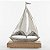Escultura Decorativa em Metal Barco Prata e Bege | P e G (A1101001/A1103001) - Imagem 1