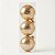 Bola Decorada Dourada com Flocos de Ouro Internos 10cm com 3 Peças (BD1083) - Imagem 1