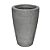 Vaso Cone Riscato 55cm Cinza Granito - Imagem 1