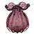 Vaso De Vidro Italy Purpura E Rose 11,5 X 13 Cm - Imagem 1