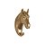 Gancho De Parede Em Resina Cavalo Dourado 13744 - Imagem 1