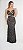 Vestido Longo Decote Costas Animal Print Preto - Imagem 1