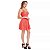 Vestidos Curto Rodado De Renda Coral - Imagem 3