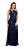 Vestido Longo Sereia Bordado Azul Marinho - Imagem 2