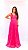Vestido Longo Saia Solta Renda Rosa Pink - Imagem 1