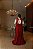 Vestido Longo Decote Costas Festa Marsala Plus Size - Imagem 3