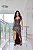Vestido Longo com Fenda Animal Print Onça Preto - Imagem 2