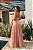 Vestido De Festa de Gala Paetê Longo Evasê Coral - Imagem 4