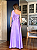 Vestido Longo Um Ombro Só com Laço e Fenda Lateral Lilás - Imagem 5