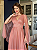 Vestido Longo Madrinha Brilho com Capa Manga Longa Rose - Imagem 5