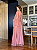 Vestido Longo Madrinha Brilho com Capa Manga Longa Rose - Imagem 6