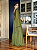 Vestido Longo  Manga Capa Saia Solta Madrinha Mãe de Noiva Verde Oliva - Imagem 9