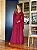 Vestido Longo com Manga Capa Saia Solta Marsala - Imagem 2