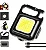 Mini Chaveiro Led Usb Mosquetão Abridor Imã Pesca Camping Recarga Branco Preto - Imagem 1