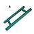 ESTOQUE - Puxador Porta Verde - 30cm total x 20cm entre furos - Tubular H - Imagem 4