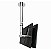 Suporte Giratório TV - Modelo Teto - Com Regulagem de Altura - Cor Brilhante - Aço Inox - Vidro Preto Para TV’s de 32” a 55” - Imagem 7
