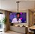 Suporte Giratório TV - Modelo Teto - Com Regulagem de Altura - Cor Brilhante - Aço Inox - Vidro Preto Para TV’s de 32” a 55” - Imagem 8