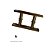ESTOQUE - Puxador Duplo Plano - Cor Bronze 1002 - 17cm total x 8cm entre furos - Largura Barra Chata 3,2cm - Alumínio (Não enferruja) - Imagem 4