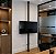 Suporte Giratório para TV Piso e Teto em Alumínio Preto – Sob Medida - Chapa Padrão - Para TV’s de 32” a 75” - Imagem 6