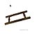 ESTOQUE - Puxador Porta Bronze Claro 1002 - 40cm total x 30cm entre furos - Tubular H - Alumínio (Não enferruja) - Imagem 2
