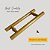 ESTOQUE - Puxador Porta Dourado - 30cm total x 20cm entre furos - Tubular H - Alumínio (Não enferruja) - Imagem 3