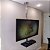 Suporte Giratório TV _ Fixação Teto _ Inox Polido _ Com Prateleira _ Altura Sob Medida _ Chapa Fixação TV Aço Preto _ Para TV’s de 32” a 55” - Imagem 11