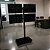 Suporte Pedestal para 4 TVs — Aço Carbono Preto (Regulagem de Altura) - Imagem 2