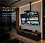 Suporte Giratório para TV no Teto Preto com Regulagem de Altura e Prateleira _ Aço Inox _ Para TV’s de 32” a 55” - Imagem 5