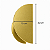 Puxador Duplo Meia Lua Semi Redondo Dourado Grande 20cm - Imagem 4